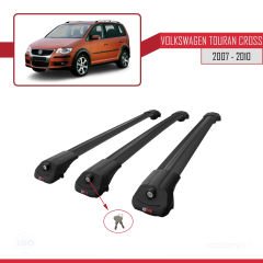 Volkswagen Touran CROSS 2007-2010 Arası ile uyumlu ACE-1 Ara Atkı Tavan Barı SİYAH 3 ADET BAR