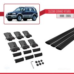 Suzuki Grand Vitara 1998-2005 Arası ile Uyumlu FLY Model Ara Atkı Tavan Barı SİYAH 3 ADET BAR