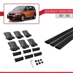 Volkswagen Touran CROSS 2007-2010 Arası ile Uyumlu FLY Model Ara Atkı Tavan Barı SİYAH 3 ADET BAR