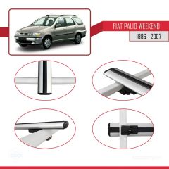 Fiat Palio WEEKEND 1996-2007 Arası ile uyumlu Basic Model Ara Atkı Tavan Barı GRİ 3 ADET