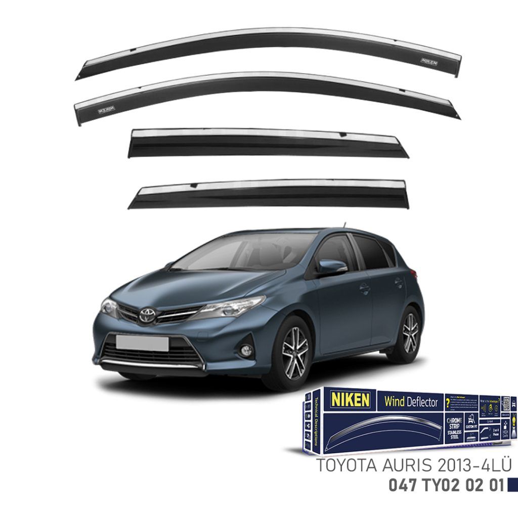 Niken Toyota Uyumlu Auris -2013 Kromlu Cam Rüzgarlığı 4Lü Parça