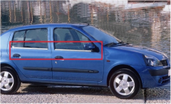 Renault Clio Uyumlu 2 Cam Çıtası 4 Parça  Krom 1998-2008