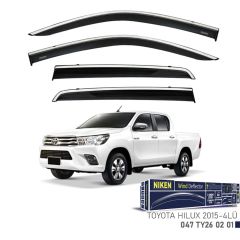 Niken Toyota Uyumlu Hilux -2015 Kromlu Cam Rüzgarlığı 4Lü Parça