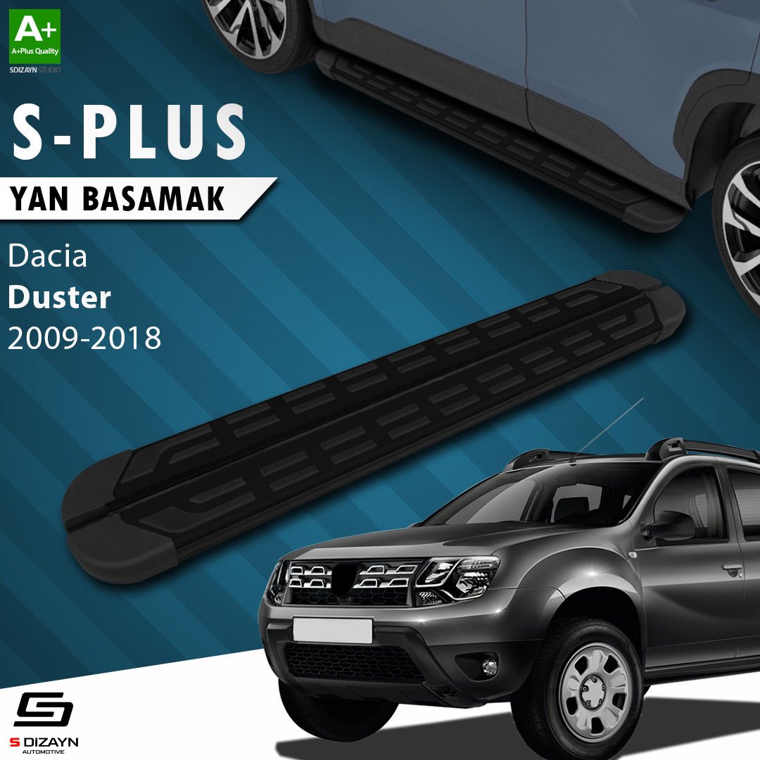 S-Dizayn Dacia Duster S-Plus Siyah Yan Basamak 173 Cm 2009-2018