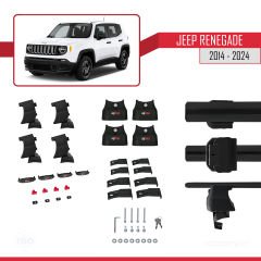 Jeep Renegade (BU) 2014 ve Sonrası ile uyumlu ACE-4 Ara Atkı Tavan Barı SİYAH