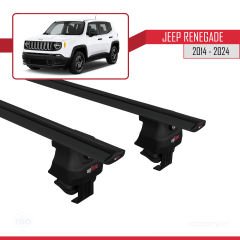 Jeep Renegade (BU) 2014 ve Sonrası ile uyumlu ACE-4 Ara Atkı Tavan Barı SİYAH