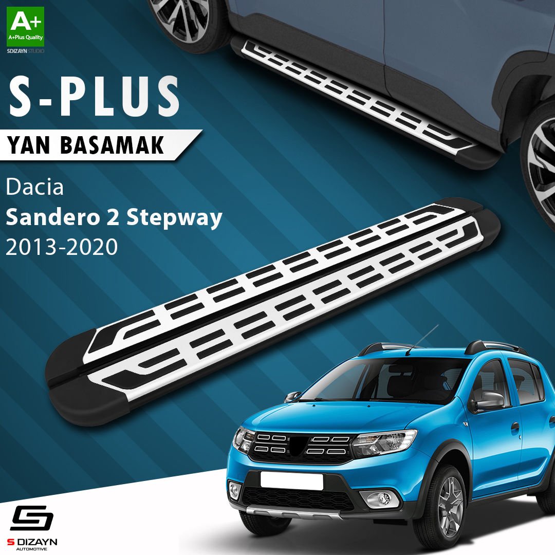 S-Dizayn Dacia Sandero 2 Stepway S-Plus Gri Yan Basamak 173 Cm 2013-2020