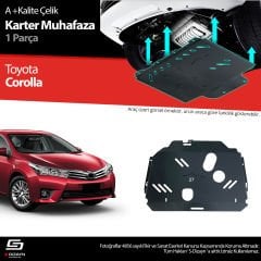 S-Dizayn Toyota Corolla Çelik Karter Muhafaza 2013-2018 A+ Kalite