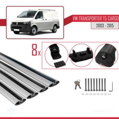 Volkswagen Transporter (T5) 2003-2015 Arası ile uyumlu ACE-1 Ara Atkı Tavan Barı GRİ 4 ADET BAR