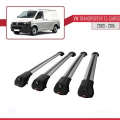 Volkswagen Transporter (T5) 2003-2015 Arası ile uyumlu ACE-1 Ara Atkı Tavan Barı GRİ 4 ADET BAR