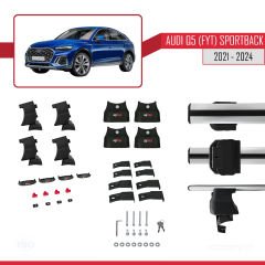 Audi Q5 (FYT) Sportback 2021 ve Sonrası ile uyumlu ACE-4 Ara Atkı Tavan Barı GRİ