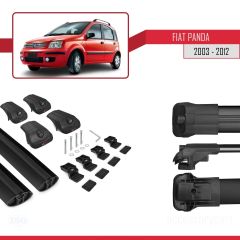 Fiat Panda 2003-2012 Arası ile uyumlu ACE-1 Ara Atkı Tavan Barı SİYAH