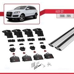 Audi Q7 (4L) 2006-2015 Arası ile uyumlu ACE-2 Ara Atkı Tavan Barı GRİ