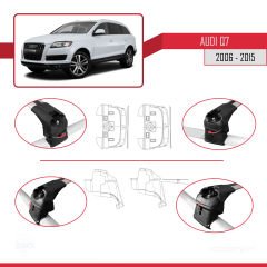 Audi Q7 (4L) 2006-2015 Arası ile uyumlu ACE-2 Ara Atkı Tavan Barı GRİ