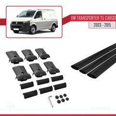 Volkswagen Transporter (T5) 2003-2015 Arası ile uyumlu FLY Model Ara Atkı Tavan Barı SİYAH 3 ADET BAR