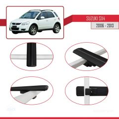 Suzuki SX4 2006-2013 Arası ile uyumlu Basic Model Ara Atkı Tavan Barı SİYAH 3 ADET