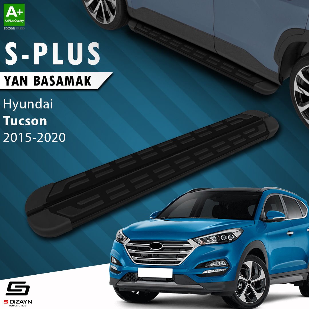 S-Dizayn Hyundai Tucson 3 S-Plus Siyah Yan Basamak 173 Cm 2015-2020