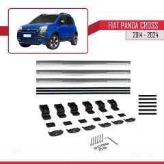 Fiat Panda Cross 2014 ve Sonrası ile uyumlu Basic Model Ara Atkı Tavan Barı GRİ  3 ADET