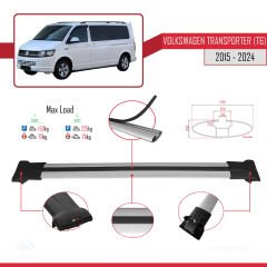 Volkswagen Transporter (T6) 2015 ve Sonrası ile Uyumlu FLY Model Ara Atkı Tavan Barı GRİ