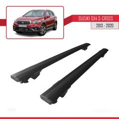 Suzuki SX4 S-Cross 2013-2020 Arası ile uyumlu HOOK Model Anahtar Kilitli Ara Atkı Tavan Barı SİYAH