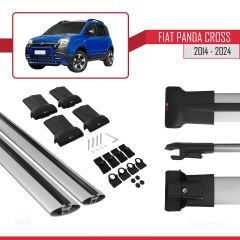 Fiat Panda Cross 2014 ve Sonrası ile uyumlu FLY Model Ara Atkı Tavan Barı GRİ