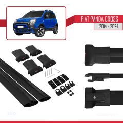 Fiat Panda Cross 2014 ve Sonrası ile uyumlu FLY Model Ara Atkı Tavan Barı SİYAH