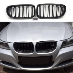 Bmw 3 Uyumlu Serisi E90 2008-2011 M3 Böbrek (Cift Cızgı Panjur) Piano Black