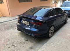 Audi A3 Uyumlu Sedan Makyajsız Spoiler (Fiber)