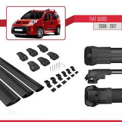 Fiat Qubo 2008-2017 Arası ile uyumlu ACE-1 Ara Atkı Tavan Barı SİYAH 3 ADET BAR