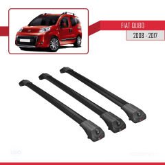 Fiat Qubo 2008-2017 Arası ile uyumlu ACE-1 Ara Atkı Tavan Barı SİYAH 3 ADET BAR