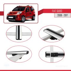 Fiat Qubo 2008-2017 Arası ile uyumlu Basic Model Ara Atkı Tavan Barı GRİ 3 ADET