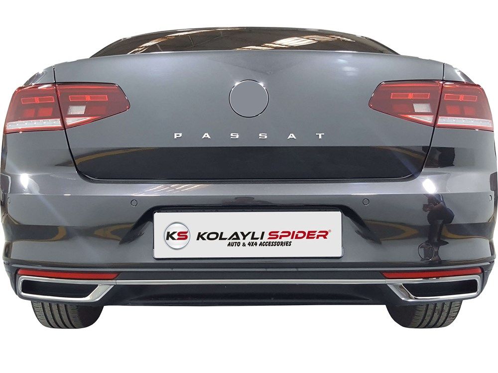 VW Passat B8.5 Egzoz Çıkışı 3 Prç Krom 2019 ve Sonrası