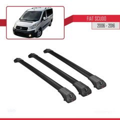 Fiat Scudo 2006-2016 Arası ile uyumlu ACE-1 Ara Atkı Tavan Barı SİYAH 3 ADET BAR