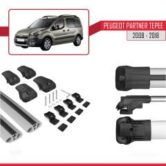 Peugeot Partner Tepee 2008-2018 Arası ile uyumlu ACE-1 Ara Atkı Tavan Barı GRİ