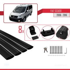 Fiat Scudo 2006-2016 Arası ile uyumlu ACE-1 Ara Atkı Tavan Barı SİYAH 4 ADET BAR