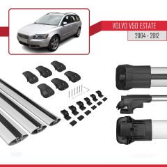 Volvo V50 Estate 2004-2012 Arası ile uyumlu ACE-1 Ara Atkı Tavan Barı GRİ 3 ADET BAR