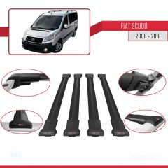 Fiat Scudo 2006-2016 Arası ile uyumlu FLY Model Ara Atkı Tavan Barı SİYAH 4 ADET BAR