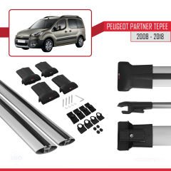 Peugeot Partner Tepee 2008-2018 Arası ile uyumlu FLY Model Ara Atkı Tavan Barı GRİ