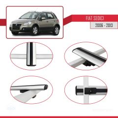 Fiat Sedici 2006-2013 Arası ile uyumlu Basic Model Ara Atkı Tavan Barı GRİ 3 ADET