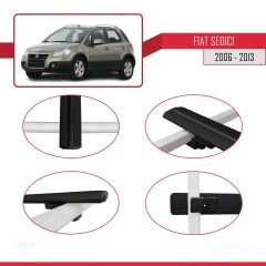 Fiat Sedici 2006-2013 Arası ile uyumlu Basic Model Ara Atkı Tavan Barı SİYAH 3 ADET