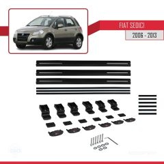 Fiat Sedici 2006-2013 Arası ile uyumlu Basic Model Ara Atkı Tavan Barı SİYAH 3 ADET