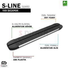 S-Dizayn BYD Seal U S-Line Aluminyum Yan Basamak 193 Cm 2022 Üzeri A+ Kalite