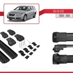 Volvo V70 2008-2016 Arası ile uyumlu ACE-1 Ara Atkı Tavan Barı SİYAH