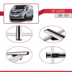 Fiat Talento 2016-2021 Arası ile uyumlu Basic Model Ara Atkı Tavan Barı GRİ 3 ADET