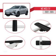 MG MG5 EV 2022 ve sonrası ile uyumlu Basic Model Ara Atkı Tavan Barı SİYAH 3 ADET