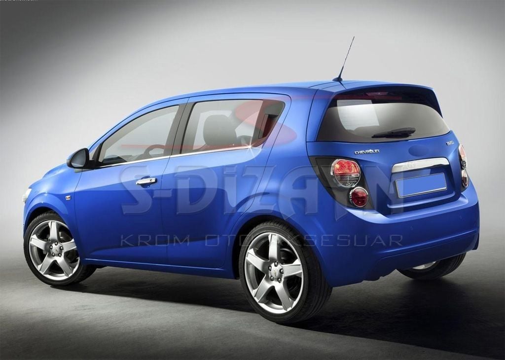 Chevrolet Aveo Uyumlu 2 Hatchback Krom Cam Çıtası 4 Parça 2012 Üzeri