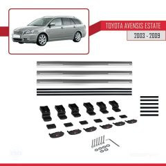 Toyota Avensis SW 2003-2009 Arası ile uyumlu Basic Model Ara Atkı Tavan Barı GRİ 3 ADET