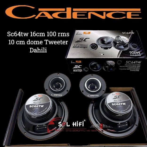 Cadence Sc64Tw Uyumlu 16 Cm Dome Tweeter Li Midrange Set