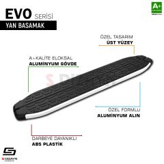 S-Dizayn Ford Ranger 4 Evo Aluminyum Yan Basamak 203 Cm 2023 Üzeri A+ Kalite