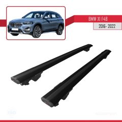 BMW X1 (F48) 2016-2022 Arası ile Uyumlu HOOK Model Anahtar Kilitli Ara Atkı Tavan Barı SİYAH